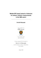 Medipix3RX based network of detectors for ambient radiation measurements in the CMS cavern