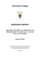 The role of Mirna in response to irradiation in a rectal cancer cell line model