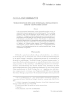 World Hertiage Sites and Sustainable Development: Case of the Western Ghats