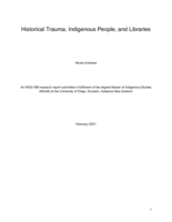 Historical Trauma, Indigenous People, and Libraries