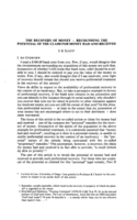The Recovery of Money — Recognising the Potential of the Claim for Money Had and Received