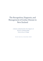 The Recognition, Diagnosis, and Management of Coeliac Disease in New Zealand.