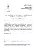 Which Institutions are Good for Your Health? The Deep Determinants of Comparative Cross-country Health Status