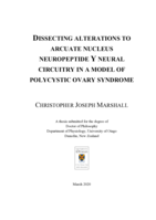 Dissecting alterations to arcuate nucleus neuropeptide Y neural circuitry in a model of polycystic ovary syndrome