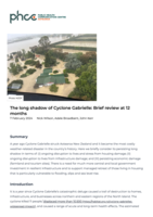 The long shadow of Cyclone Gabrielle: Brief review at 12 months