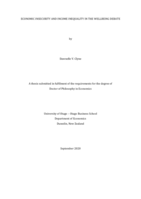 Economic insecurity and income inequality in the wellbeing debate