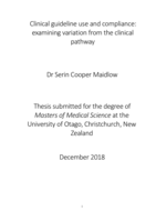 Clinical guideline use and compliance: examining variation from the clinical pathway