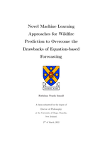 Novel machine learning approaches for wildfire prediction to overcome the  drawbacks of equation-based forecasting