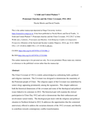 'A Solid and United Phalanx'?: Protestant Churches and the Ulster Covenant, 1912-2012