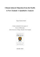 Climate-induced migration from the Pacific to New Zealand: a qualitative analysis