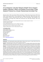 A Co-Designed, Culturally-Tailored mHealth Tool to Support Healthy Lifestyles in Māori and Pasifika Communities in New Zealand: Protocol for a Cluster Randomized Controlled Trial