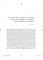 From glass plate to album: New Hebrides mission photographs in the album of Reverend William Veitch Milne