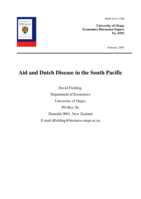 Aid and Dutch Disease in the South Pacific