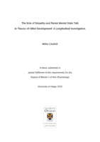The Role of Empathy and Parent Mental State Talk in Theory-of-Mind Development: A Longitudinal Investigation