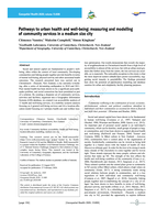 Pathways to urban health and well-being: measuring and modelling of community services' in a medium size city