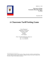 A classroom tariff setting game