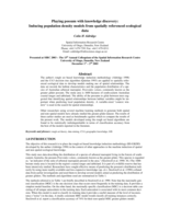Playing possum with knowledge discovery: inducing population density models from spatially referenced ecological data