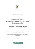 Not how, but who – Reaching new audiences with science documentary film