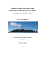 Suitability of volcanic vents at White Island, New Zealand for climate change research: effects on sea urchins and coralline algae