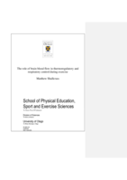 The role of brain blood flow in thermoregulatory and respiratory control during exercise