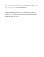 Impact of sugar-sweetened beverage taxes on price, import and sale volumes in an island: interrupted time series analysis