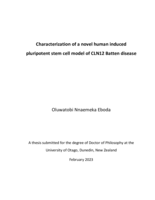 Characterization of a novel human induced pluripotent stem cell model of CLN12 Batten disease