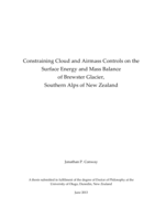 Constraining Cloud and Airmass Controls on the Surface Energy and Mass Balance of Brewster Glacier, Southern Alps of New Zealand