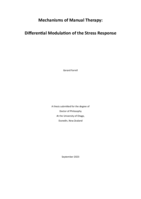 Mechanisms of manual therapy: Differential modulation of the stress response