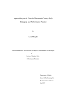 Improvising on the flute in nineteenth-century Italy: Pedagogy and performance practice