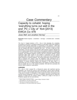 Capacity to Cohabit: Hoping ‘Everything Turns Out Well in the End’ PC v City of York