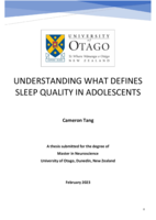Understanding What Defines Sleep Quality in Adolescents