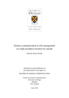 Science communication in risk management at a high-incidence location for suicide