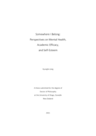 Somewhere I belong: Perspectives on mental health, academic efficacy, and self-esteem