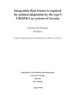 Integration Host Factor is required for primed adaptation by the type I CRISPR-Cas systems of Serratia