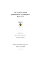 Low-frequency Raman spectroscopy in pharmaceutical applications