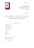 Unilateral liberalisation in a multilateral world