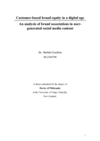 Customer-based brand equity in a digital age: An analysis of brand associations in user-generated social media content.