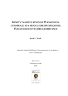 Genetic manipulation of Plasmodium cynomolgi as a model for investigating Plasmodium vivax drug resistance