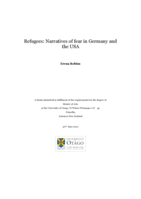 Refugees: Narratives of fear in Germany and the USA