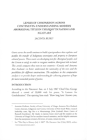 Lenses of Comparison Across Continents: Understanding Modern Aboriginal Title in Tsilhqot'in Nation and Ngati Apa