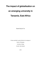 The impact of globalisation on an emerging university in Tanzania, East Africa