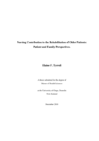 Nursing Contribution to the Rehabilitation of Older Patients: Patient and Family Perspectives.