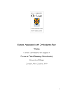 Factors associated with orthodontic pain