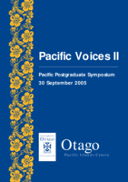 Pacific Voices II: Abstracts for the Pacific Postgraduate Symposium 2005