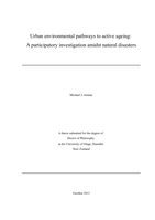 Urban environmental pathways to active ageing: A participatory investigation amidst natural disasters