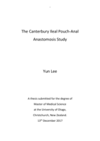 The Canterbury Ileal Pouch-Anal Anastomosis Study