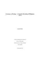Grammar as Theology: A Linguistic Rereading of Philippians 2:6-7a