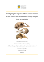 Investigating the response of New Zealand avifauna to past climatic and environmental change: insights from ancient DNA