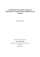 Acclimatisation and adaptive capacity of echinoderms in response to ocean acidification and warming