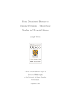 From Disordered Bosons to Dipolar Fermions - Theoretical Studies in Ultracold Atoms